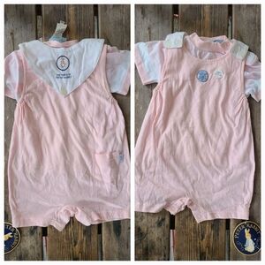 Vintage PETER RABBIT SZ 12M NWT 2pc PINK PETER RABBIT romper Dated 1999